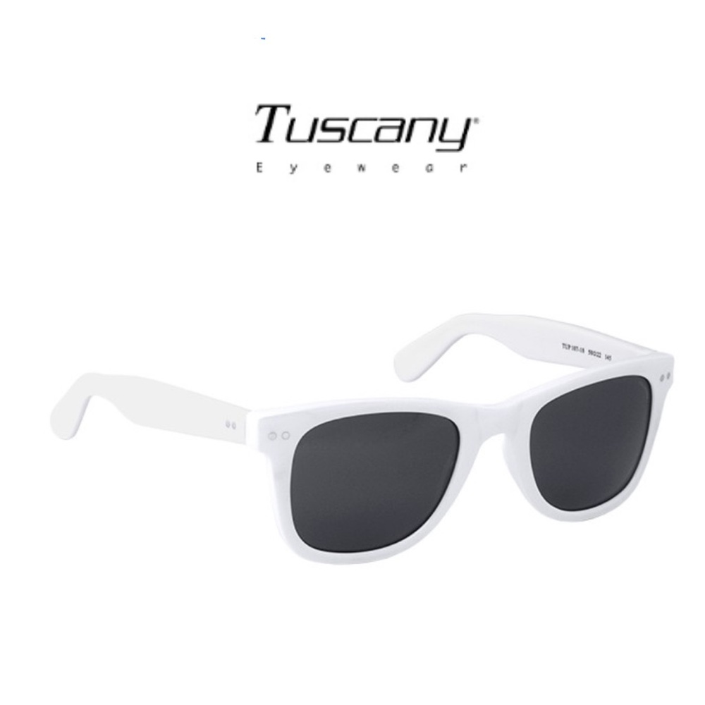 Tuscany Polarized White Sunglasses SG107 50•22-145